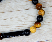 mens beaded bracelet tiger eye onyx jasper