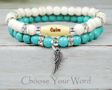 Angel Wing Bracelet - Inspirational Word Jewelry for Women