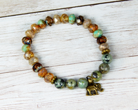 african turquoise bracelet elephant charm success bracelet