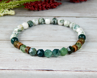 tree agate bracelet moss agate jewelry