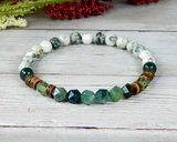 tree agate bracelet moss agate jewelry