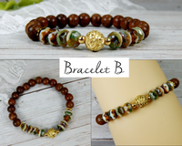 Stacked Beaded Bracelet Set - Gemstone Bracelets - Set of 3 Bracelets