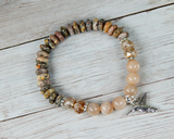 hummingbird bracelet sunstone gemstone jewelry