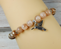 hummingbird bracelet sunstone gemstone jewelry