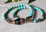 gemstone bracelet with blue impression jasper 