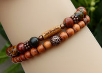 inspirational bracelet with inspiring word bead
