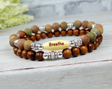 yoga bracelets for women breathe intention jewelry