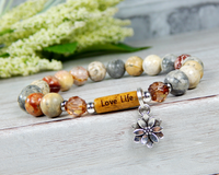 beaded bracelets with words gemstone jewelry for women