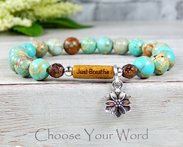 Just breathe 2025 lotus bracelet