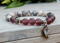 fall jewelry purple and gray bracelets