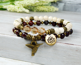 lotus flower jewelry nature bracelet for women