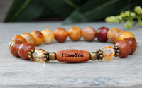 bracelet with word bead or message