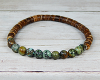 mens small beaded handmade bracelet