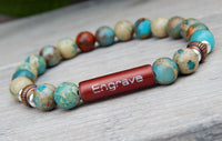 engraved custom jewelry for men gemstone bracelet