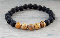 mens gemstone beaded bracelet