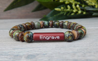mens personalized bracelet engraved jewelry