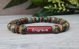 mens personalized bracelet engraved jewelry