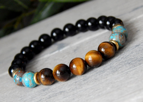 mens gemstone bracelet