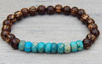 mens wooden bracelet earthy jewelry
