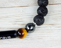 mens lava bracelet handmade mens jewelry