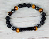 diffuser lava bracelet engraved jewelry for men