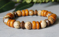 mens earthy beaded bracelets