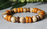 mens earthy beaded bracelets