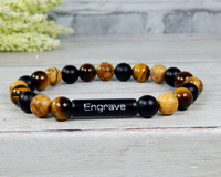 personalized mens jewelry tiger eye bracelet