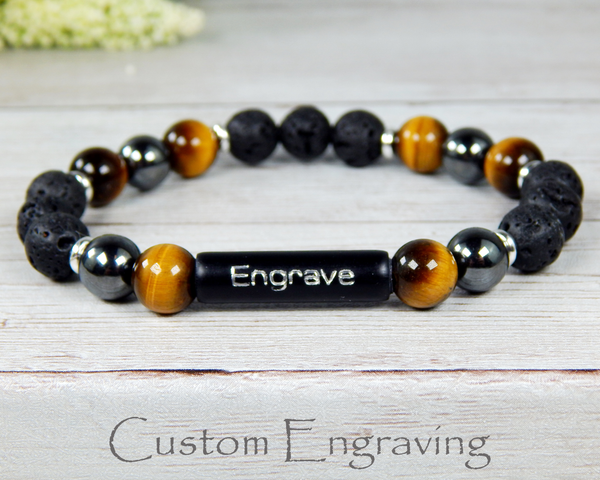 personalized jewelry for men lava diffuser bracelet