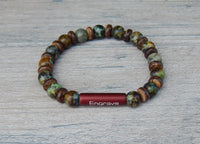 bracelet mens african turquoise gemstone beaded
