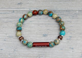 mens gemstone beaded bracelet