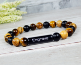 mens gemstone bracelet personalized jewelry