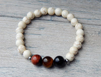 tiger eye gemstone beaded bracelet