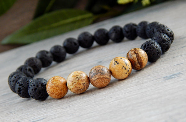 mens volcano rock bracelet