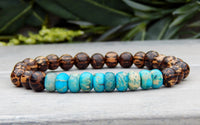 mens earthy bracelet wood jewelry