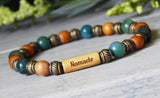 inspirational beaded message word bracelet