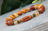 sunset orange yellow gemstone bracelet