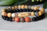 beaded stacking bracelet with inspiring message