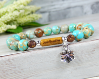 gift for her inspirational bracelet yoga jewelry