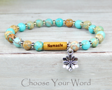 yogi bracelet namaste lotus flower jewelry