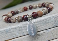 natural stone jewelry engraved bracelet