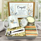 Personalized Congratulations Gift  Basket with Custom Mug