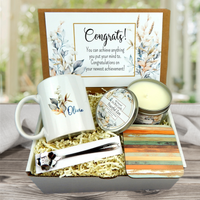 Personalized Congratulations Gift Basket with Coffee Mug Delivered