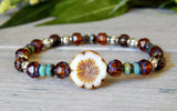 feminine dainty flower bracelet