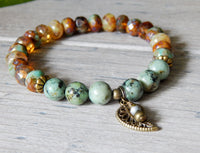 beaded nature bracelet