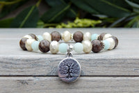 nature bracelet with tree charm gemstone jewelry