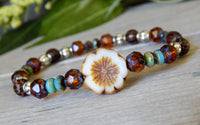 flower beaded nature boho chic bracelets