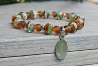 personalized jewelry earthy bracelet brown green