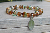 personalized jewelry earthy bracelet brown green
