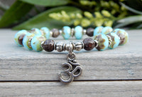 meditation mala with Om charm